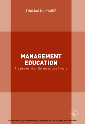 Klikauer | Management Education | E-Book | sack.de