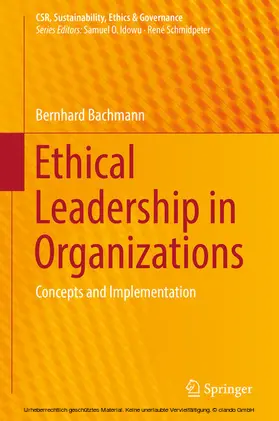 Bachmann |  Ethical Leadership in Organizations | eBook | Sack Fachmedien