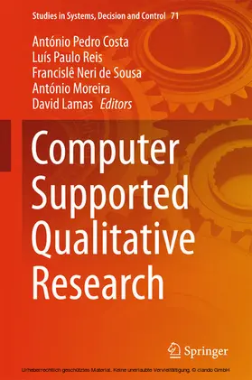 Costa / Reis / Neri de Sousa |  Computer Supported Qualitative Research | eBook | Sack Fachmedien