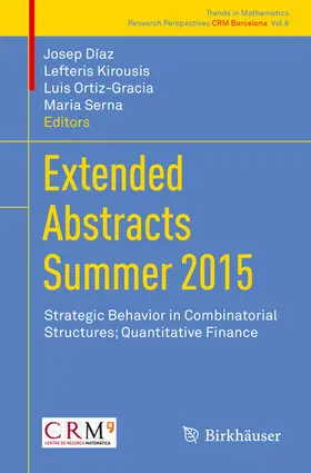 Díaz / Kirousis / Ortiz-Gracia | Extended Abstracts Summer 2015 | E-Book | sack.de