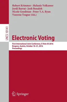 Krimmer / Volkamer / Barrat |  Electronic Voting | Buch |  Sack Fachmedien