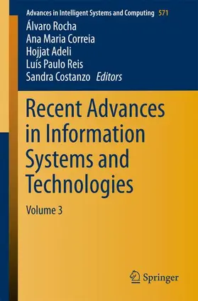 Rocha / Correia / Costanzo |  Recent Advances in Information Systems and Technologies | Buch |  Sack Fachmedien