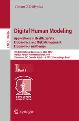 Duffy |  Digital Human Modeling. Applications in Health, Safety, Ergonomics, and Risk Management: Ergonomics and Design | eBook | Sack Fachmedien
