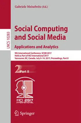 Meiselwitz |  Social Computing and Social Media. Applications and Analytics | eBook | Sack Fachmedien