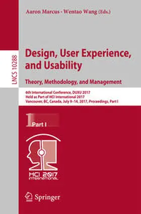 Marcus / Wang | Design, User Experience, and Usability: Theory, Methodology, and Management | E-Book | sack.de