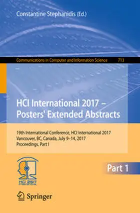 Stephanidis | HCI International 2017 – Posters' Extended Abstracts | E-Book | sack.de
