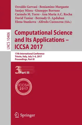 Gervasi / Torre / Murgante |  Computational Science and Its Applications - ICCSA 2017 | Buch |  Sack Fachmedien