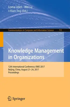 Uden / Ting / Lu |  Knowledge Management in Organizations | Buch |  Sack Fachmedien
