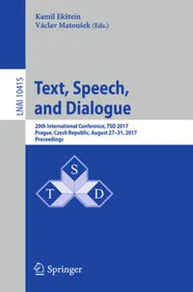 Ekštein / Ekstein / Matoušek | Text, Speech, and Dialogue | E-Book | sack.de