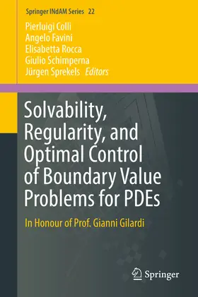 Colli / Favini / Rocca |  Solvability, Regularity, and Optimal Control of Boundary Value Problems for PDEs | eBook | Sack Fachmedien
