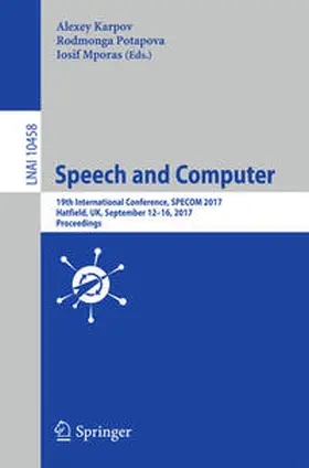 Karpov / Potapova / Mporas | Speech and Computer | E-Book | sack.de