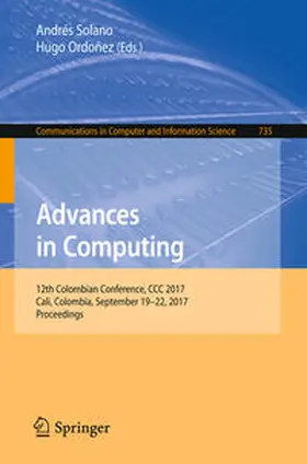 Solano / Ordoñez | Advances in Computing | E-Book | www2.sack.de