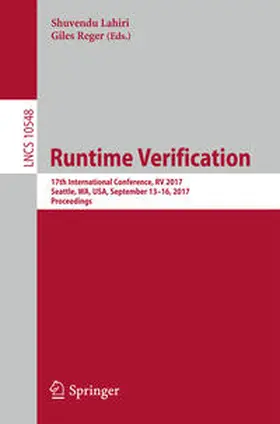 Lahiri / Reger |  Runtime Verification | eBook | Sack Fachmedien