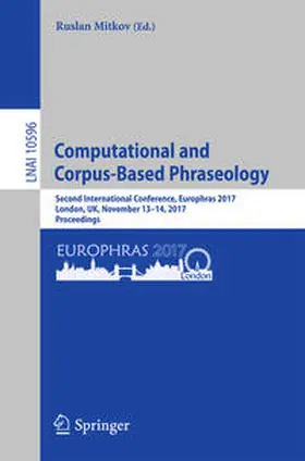 Mitkov |  Computational and Corpus-Based Phraseology | eBook | Sack Fachmedien