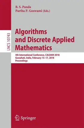 Panda / Goswami |  Algorithms and Discrete Applied Mathematics | Buch |  Sack Fachmedien