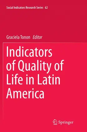 Tonon |  Indicators of Quality of Life in Latin America | Buch |  Sack Fachmedien