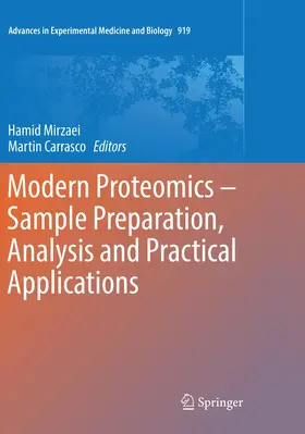 Carrasco / Mirzaei |  Modern Proteomics - Sample Preparation, Analysis and Practical Applications | Buch |  Sack Fachmedien