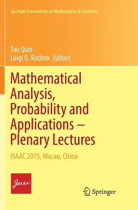 Rodino / Qian |  Mathematical Analysis, Probability and Applications - Plenary Lectures | Buch |  Sack Fachmedien