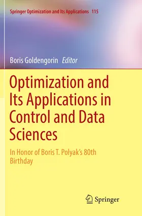 Goldengorin |  Optimization and Its Applications in Control and Data Sciences | Buch |  Sack Fachmedien