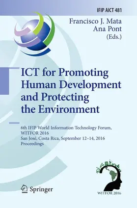 Pont / Mata |  ICT for Promoting Human Development and Protecting the Environment | Buch |  Sack Fachmedien