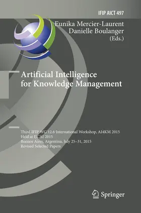 Boulanger / Mercier-Laurent |  Artificial Intelligence for Knowledge Management | Buch |  Sack Fachmedien