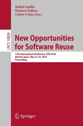 Capilla / Gallina / Cetina |  New Opportunities for Software Reuse | Buch |  Sack Fachmedien