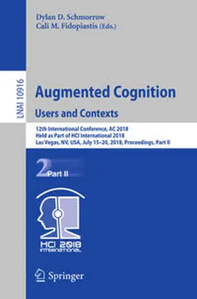 Schmorrow / Fidopiastis | Augmented Cognition: Users and Contexts | E-Book | sack.de