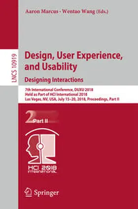 Marcus / Wang |  Design, User Experience, and Usability: Designing Interactions | eBook | Sack Fachmedien
