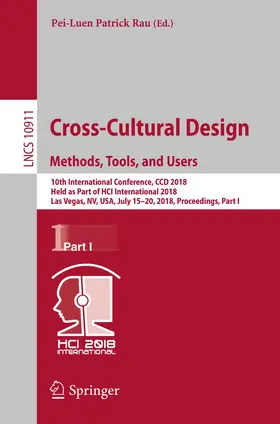 Rau |  Cross-Cultural Design. Methods, Tools, and Users | Buch |  Sack Fachmedien