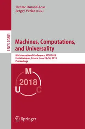 Durand-Lose / Verlan | Machines, Computations, and Universality | E-Book | sack.de