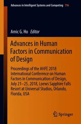 Ho |  Advances in Human Factors in Communication of Design | Buch |  Sack Fachmedien