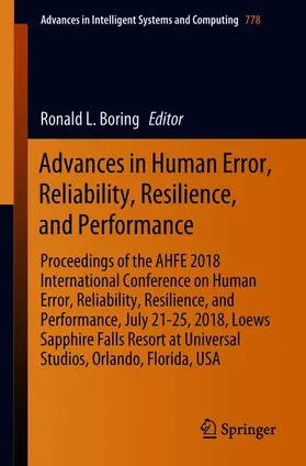 Boring |  Advances in Human Error, Reliability, Resilience, and Performance | Buch |  Sack Fachmedien