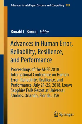 Boring | Advances in Human Error, Reliability, Resilience, and Performance | E-Book | sack.de