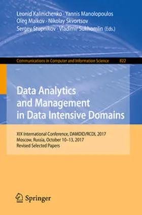 Kalinichenko / Manolopoulos / Malkov | Data Analytics and Management in Data Intensive Domains | E-Book | sack.de