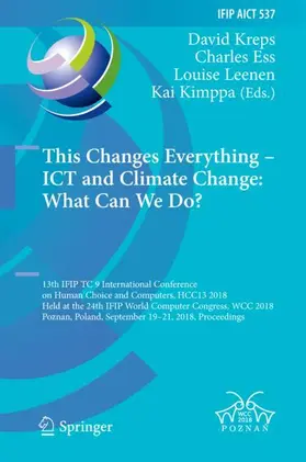 Kreps / Kimppa / Ess |  This Changes Everything - ICT and Climate Change: What Can We Do? | Buch |  Sack Fachmedien