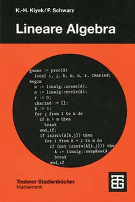 Kiyek / Schwarz |  Lineare Algebra | eBook | Sack Fachmedien