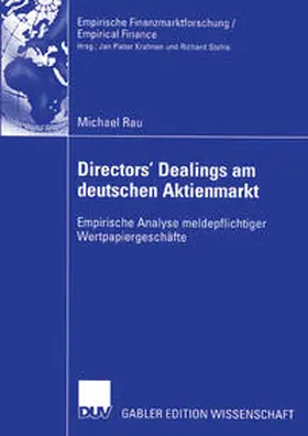 Rau |  Directors' Dealings am deutschen Aktienmarkt | eBook | Sack Fachmedien