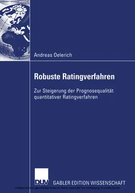 Oelerich | Robuste Ratingverfahren | E-Book | www2.sack.de