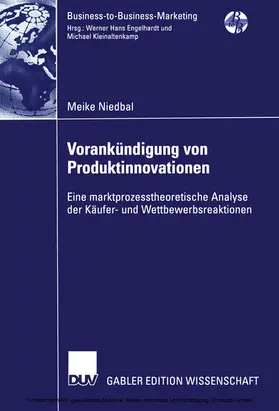 Niedbal |  Vorankündigung von Produktinnovationen | eBook | Sack Fachmedien