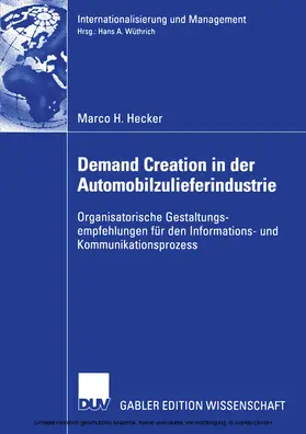 Hecker | Demand Creation in der Automobilzulieferindustrie | E-Book | sack.de