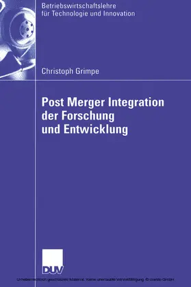 Grimpe |  Post Merger Integration der Forschung und Entwicklung | eBook | Sack Fachmedien