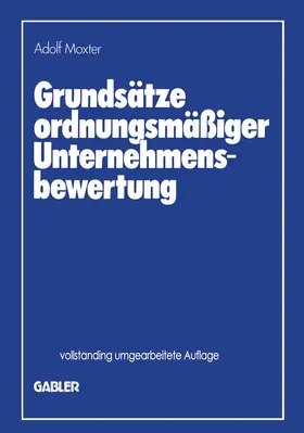  Grundsätze ordnungsmäßiger Unternehmensbewertung | Buch |  Sack Fachmedien
