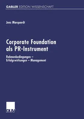 Marquardt | Corporate Foundation als PR-Instrument | E-Book | sack.de