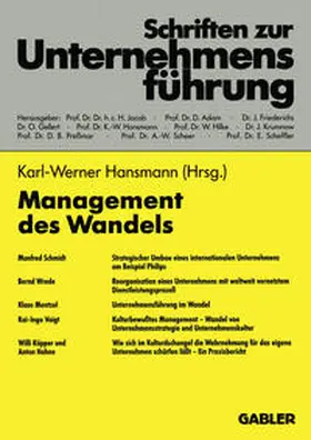 Hansmann |  Management des Wandels | eBook | Sack Fachmedien