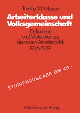 Mason |  Arbeiterklasse und Volksgemeinschaft | eBook | Sack Fachmedien