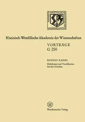 Kassel |  Dichtkunst und Versifikation bei den Griechen | eBook | Sack Fachmedien
