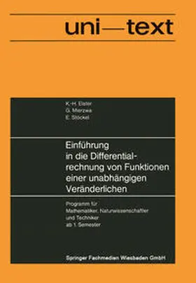 Elster |  Einführung in die Differentialrechnung von Funktionen einer unabhängigen Veränderlichen | eBook | Sack Fachmedien
