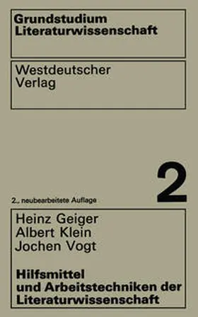 Geiger | Hilfsmittel und Arbeitstechniken der Literaturwissenschaft | E-Book | sack.de