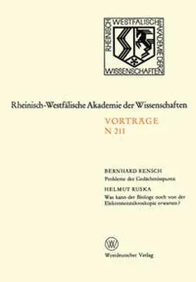 Rensch |  Probleme der Gedächtnisspuren. Was kann der Biologe noch von der Elektronenmikroskopie erwarten? | eBook | Sack Fachmedien