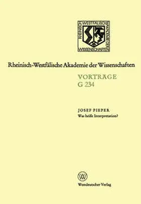 Pieper | Was heißt Interpretation? | E-Book | sack.de